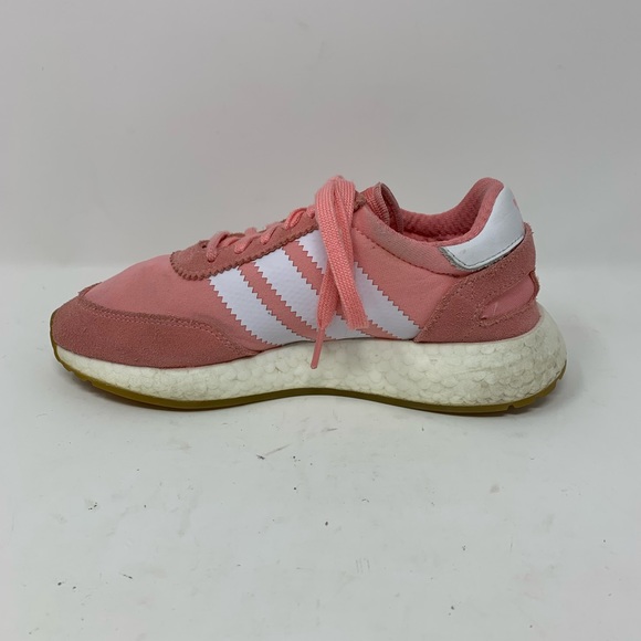 Adidas Womens Pink sneakers shoes lace up low top Sz 5.5 H0 - Picture 4 of 7